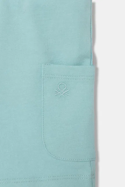 Шорты спортивные детские Bawełniane United Colors of Benetton, бирюзовый — фото 3