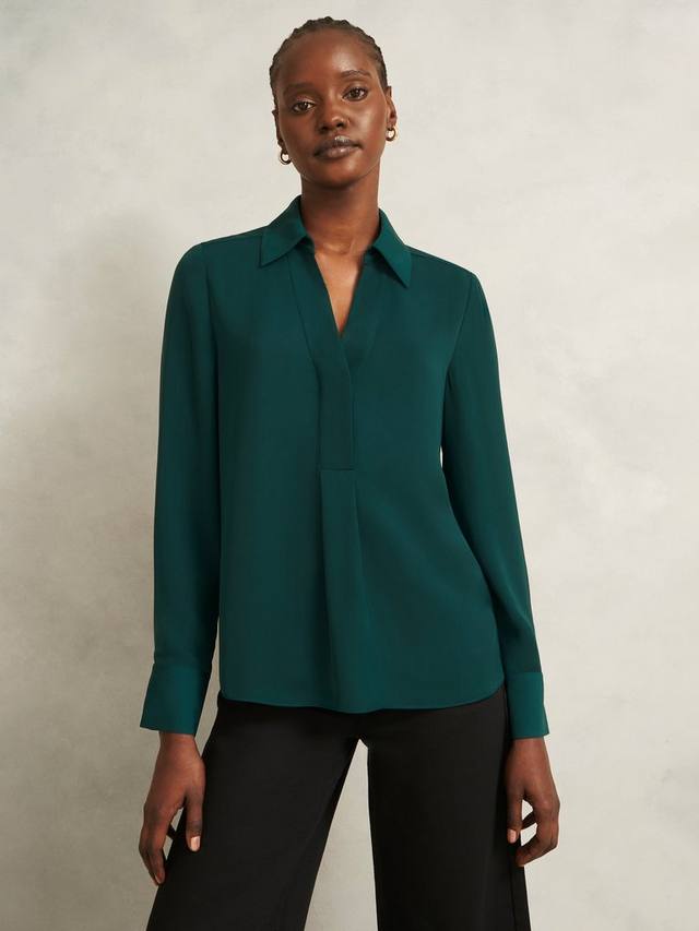 

Топ с воротником мари Hobbs, Ponderosa Green