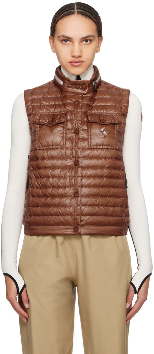 

Коричневый пуховый жилет Gumiane Moncler Grenoble