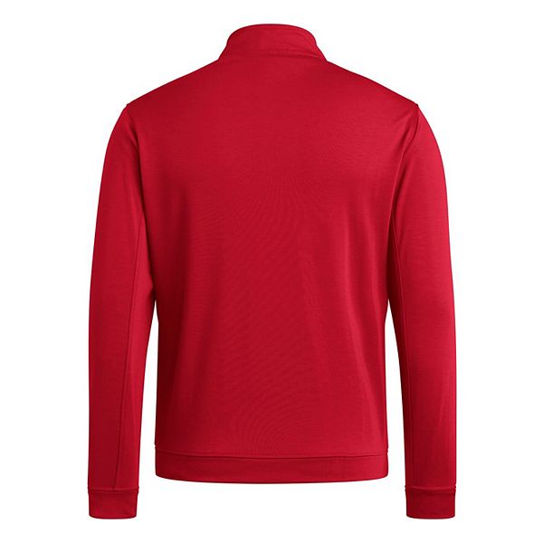 Мужская красная толстовка nc state wolfpack elevated tri-blend с молнией на четверть Adidas — фото 4