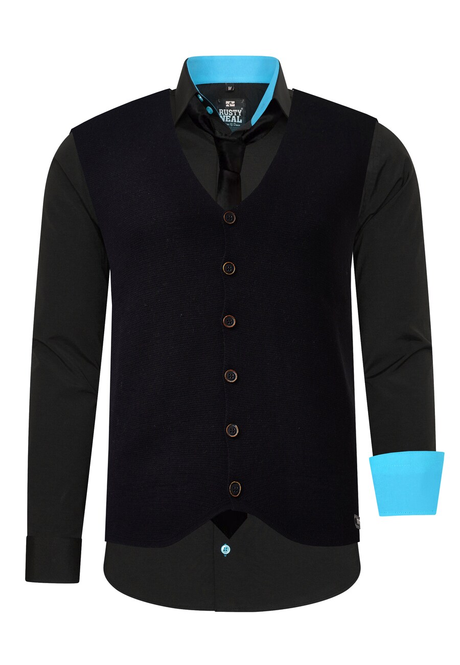 

Приталенная рубашка на пуговицах Rusty Neal, цвет Blue/Black