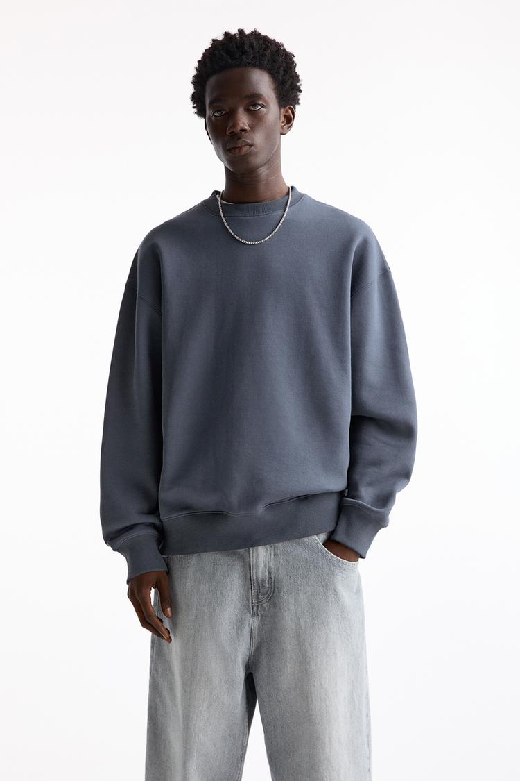

Базовая толстовка с круглым вырезом Pull And Bear, синий