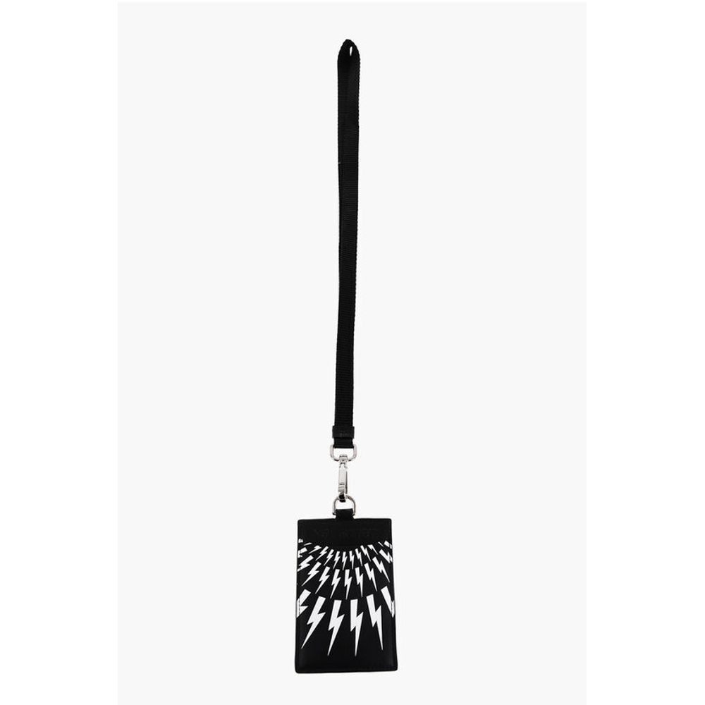 

Кожаный держатель для значка FAIR-ISLE THUNDERBOLT Neil Barrett, Black