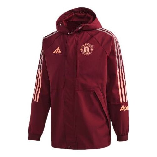 

Куртка adidas MUFC Travel JKT Manchester United Soccer/Football Sports Hooded Jacket Purple, фиолетовый