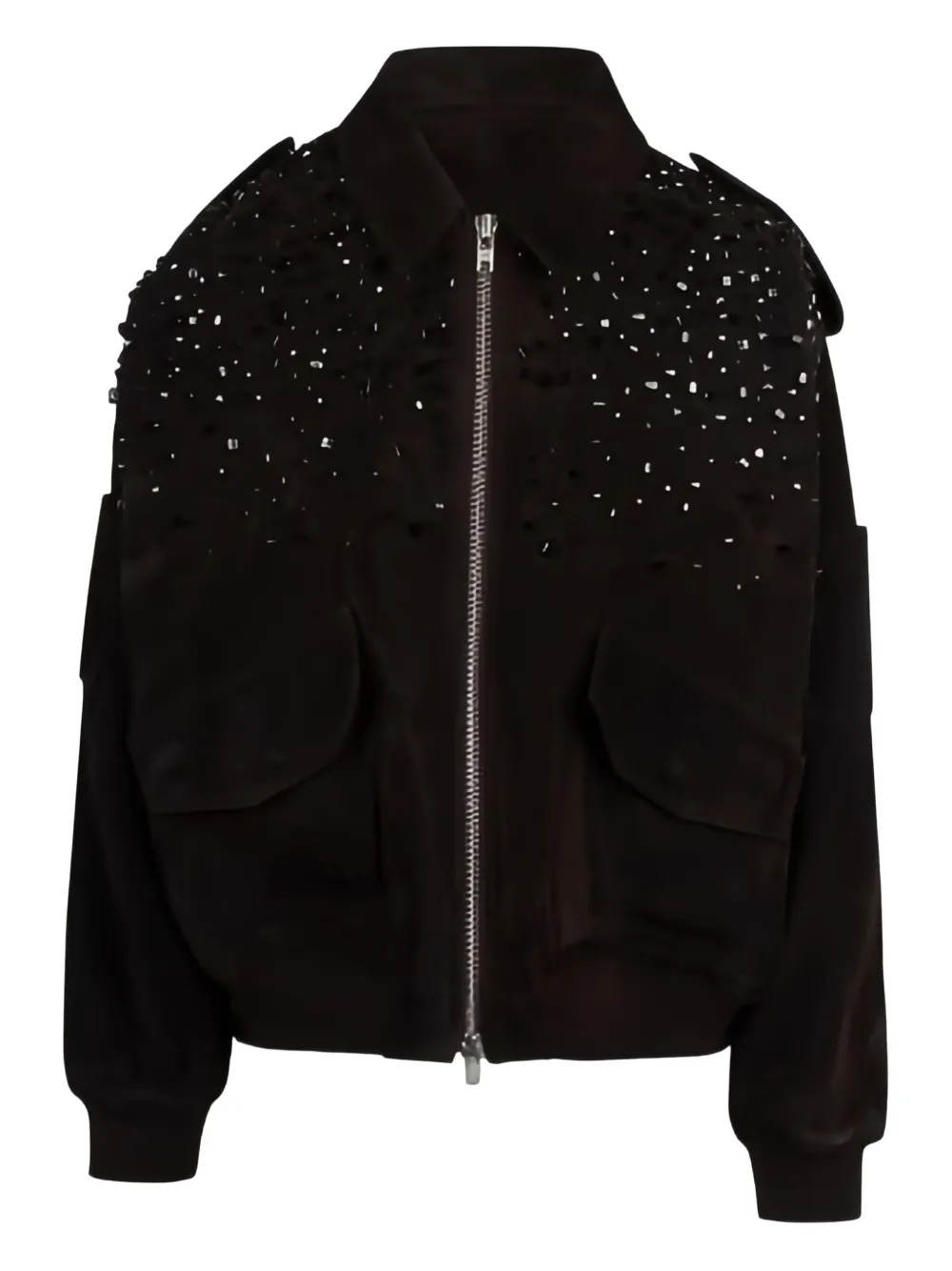 

Украшенная кожаная куртка Sword, коричневый