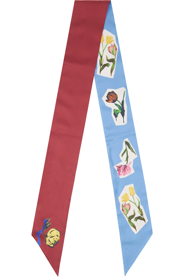 

Marni Шелковый шарф с коллажем из цветочных мотивов от Blue Artists