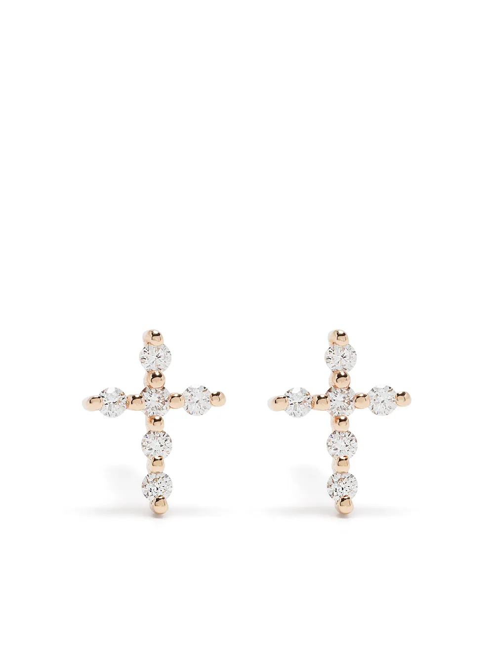 

Серьги Big Cross из розового золота с бриллиантами Djula, розовый