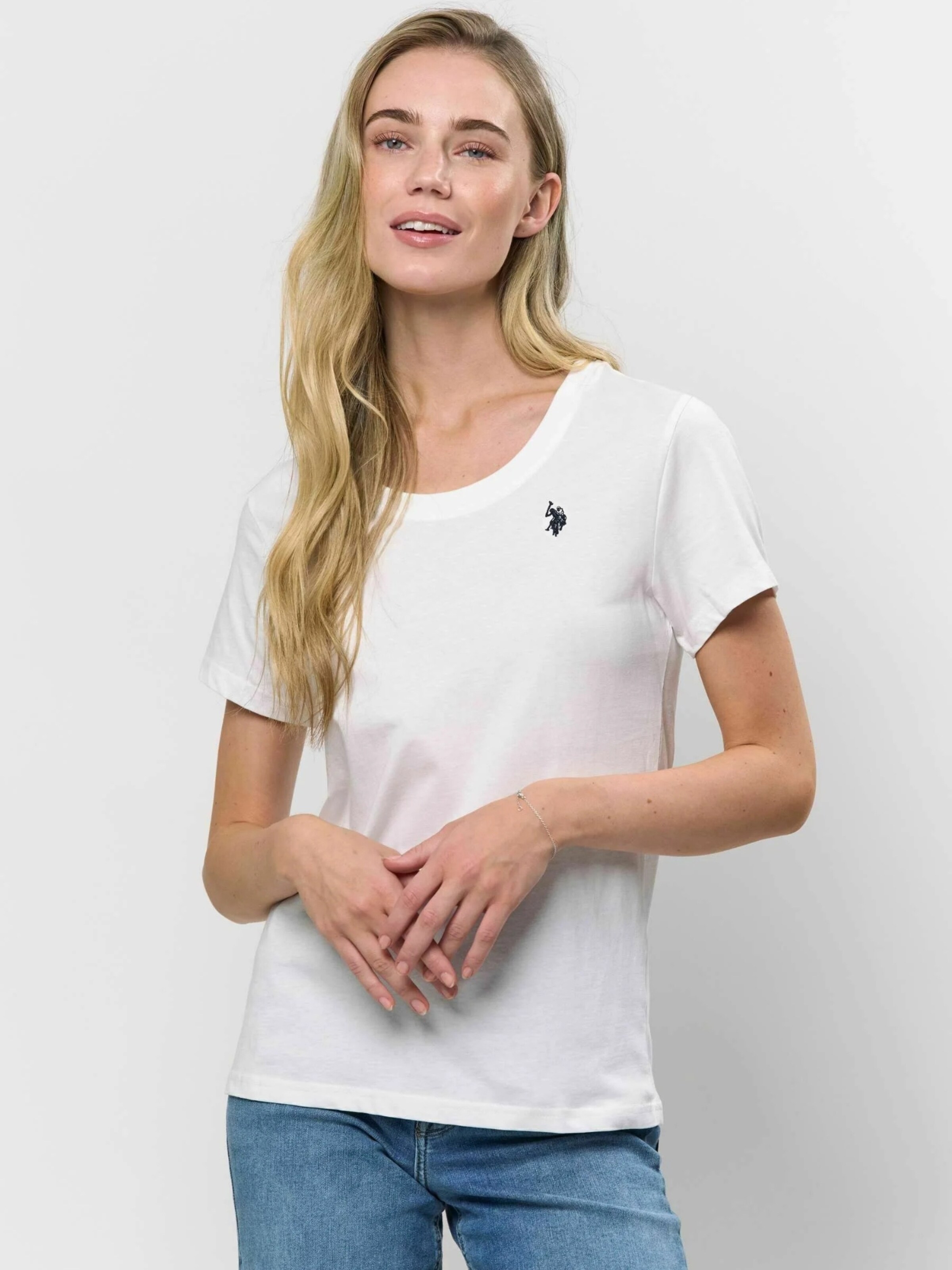 U.S. POLO ASSN. Топ 'UWAmy' в черном и белом цветах — фото 2