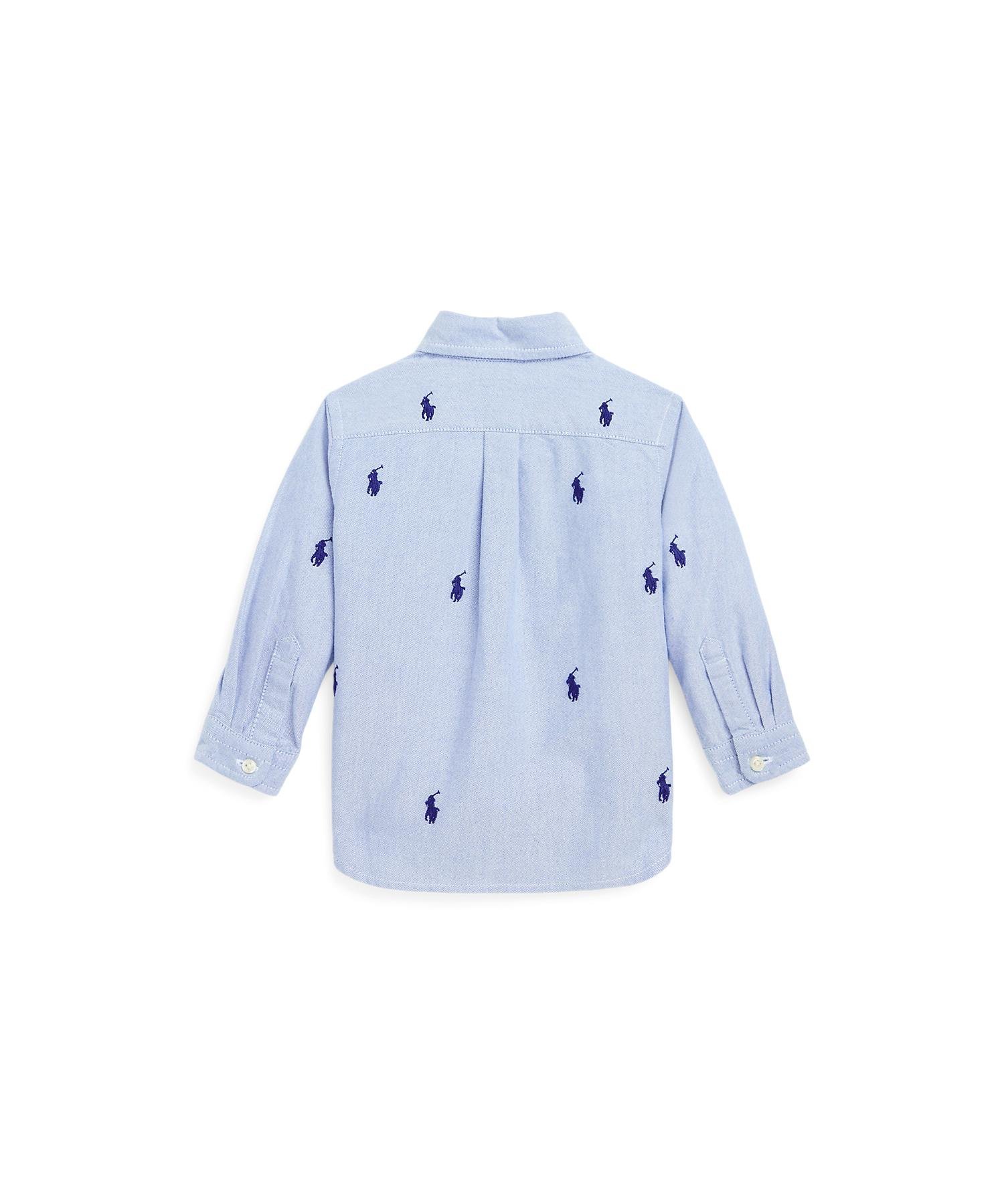 Детская хлопковая рубашка поло с изображением пони. Polo Ralph Lauren, 400 Blue