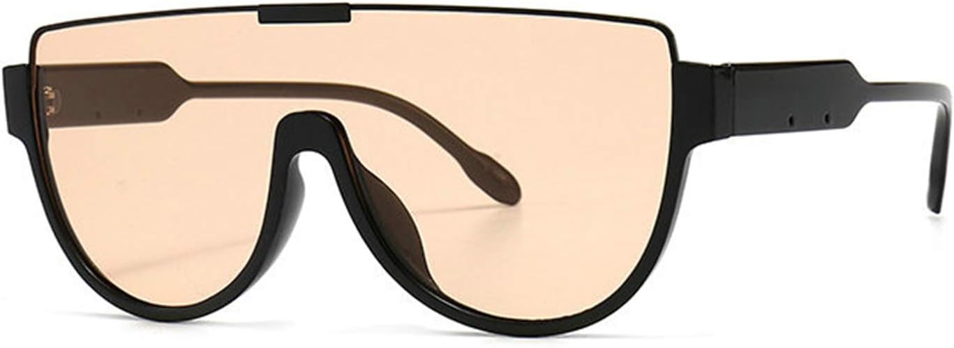 

Солнцезащитные очки COTIA в стиле панк с полуободковой оправой большого размера для мужчин, цельные линзы, стильные металлические вставки, солнцезащитные очки для женщин, Tea