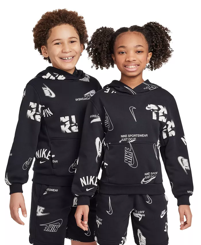 

Спортивная толстовка с капюшоном Big Kids Club French Terry Nike, черный