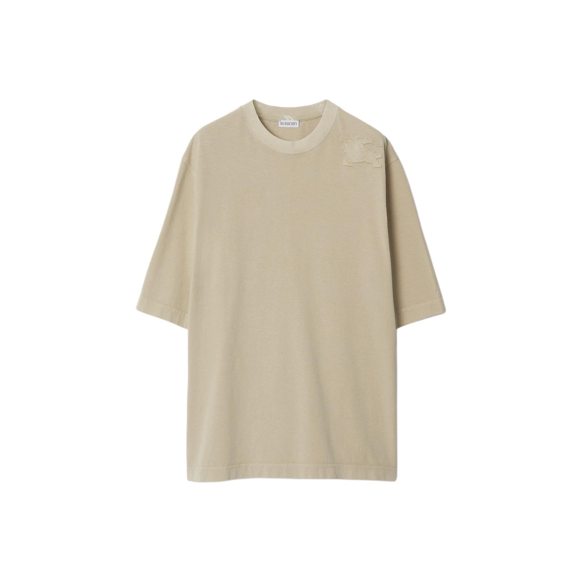 Футболка Burberry с лого-нашивкой, хаки