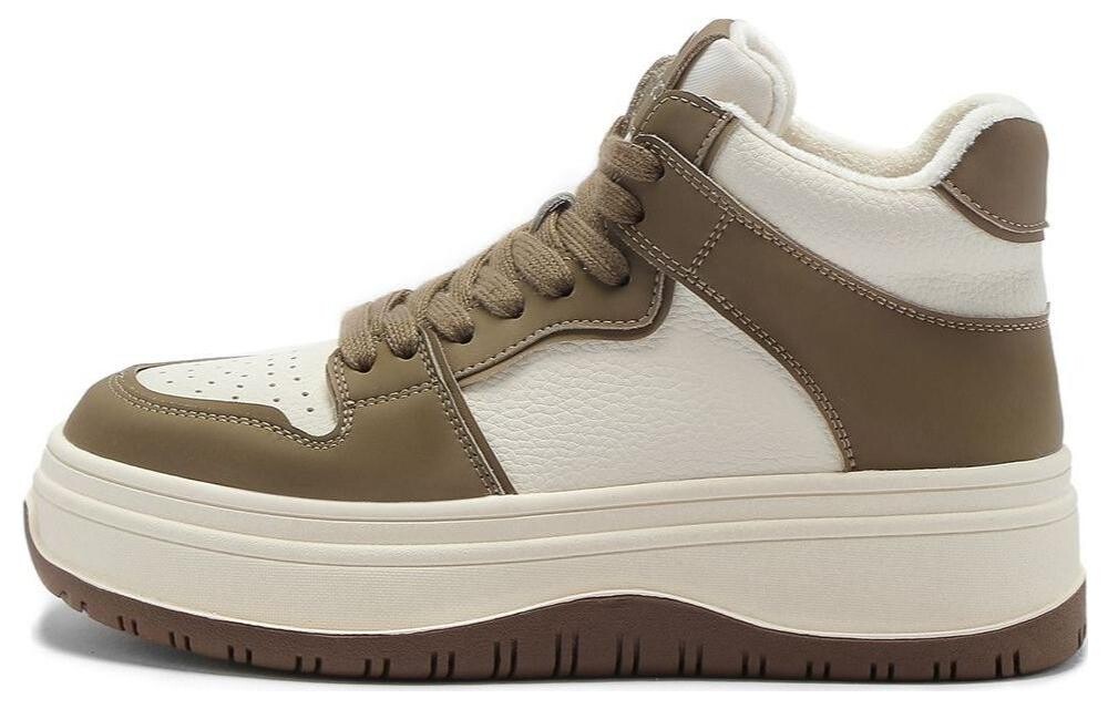 

Кроссовки C°BANNER Skateboarding Shoes Women's High-top Coffee, коричневый