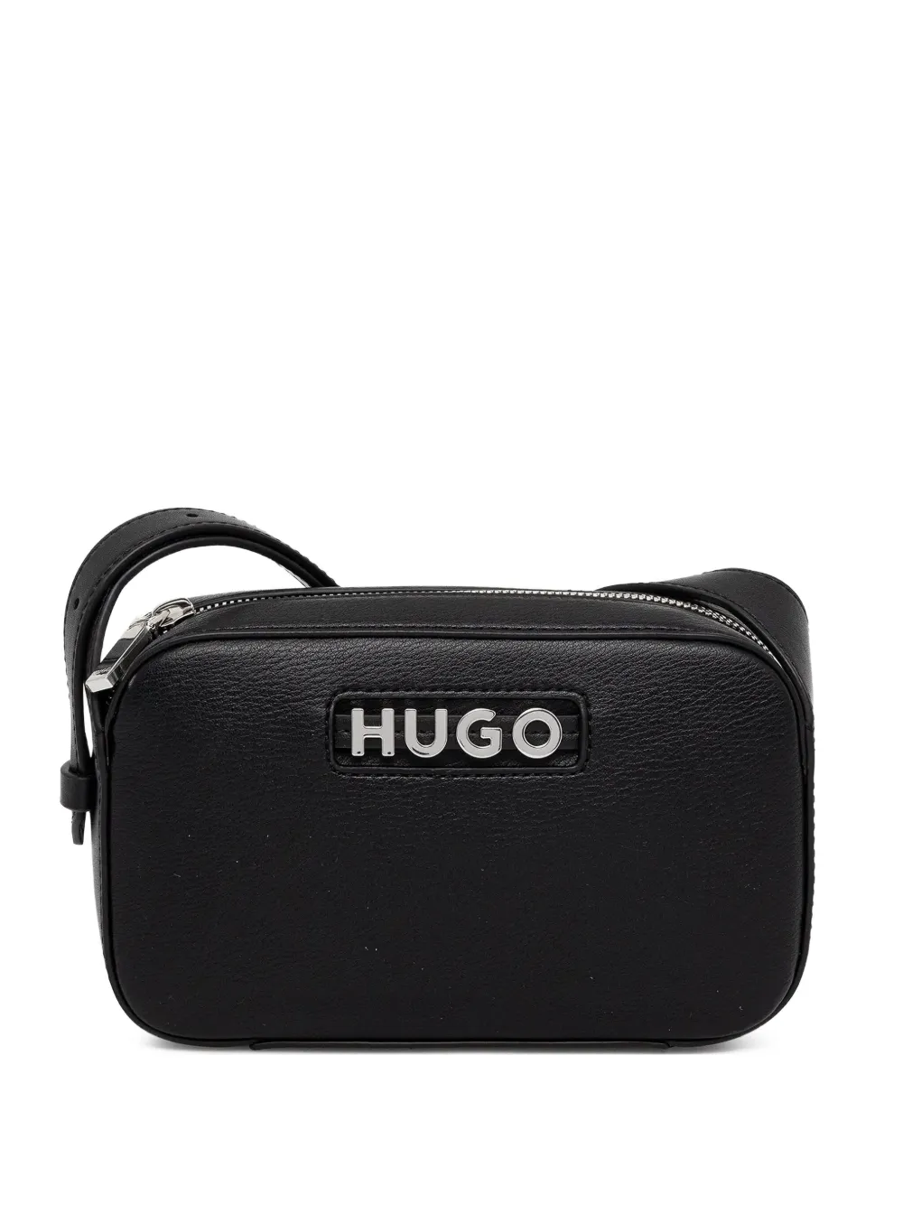 

Мини-сумка через плечо с логотипом HUGO, черный