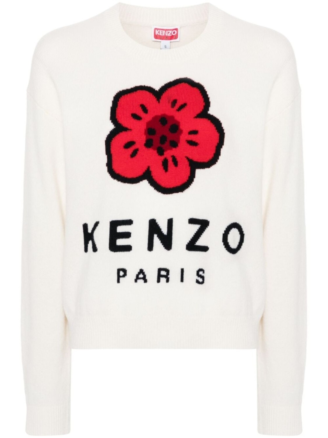 

Kenzo свитер с цветком Боке, белый