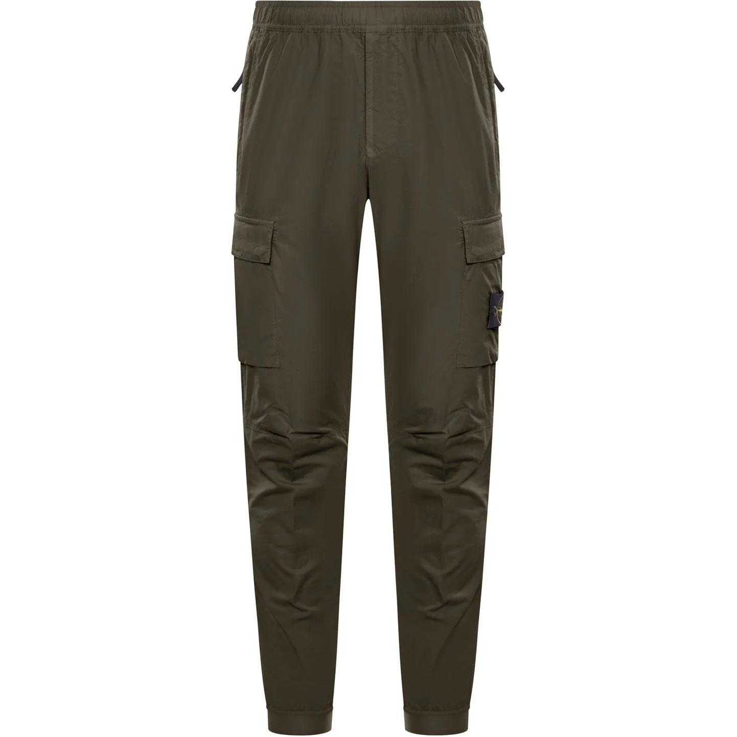 Патч компас суженные штаны карго STONE ISLAND, зеленый