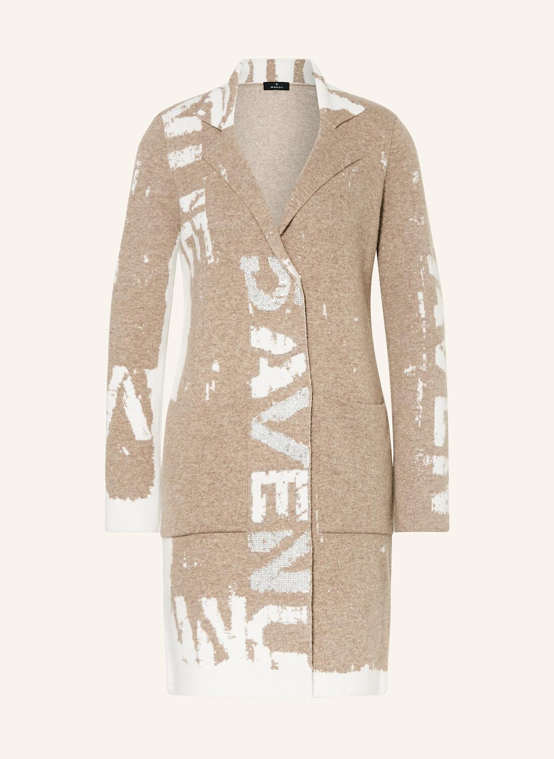 

Кардиган с драгоценными камнями monari, коричневый/кремовый/серебряный