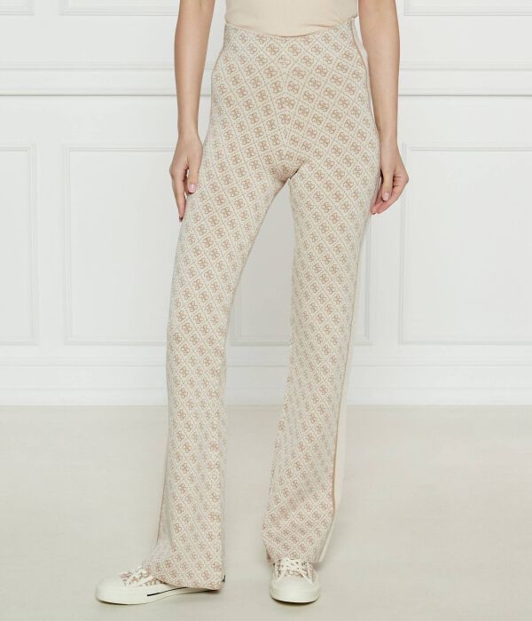 

Брюки женские Guess Jeans трикотажные с узором, бежевый