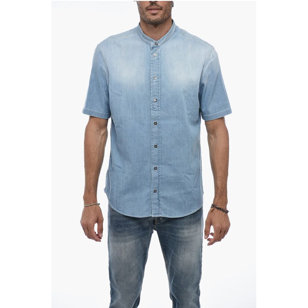 

Джинсовая рубашка с воротником-стойкой Dondup, Light Blue
