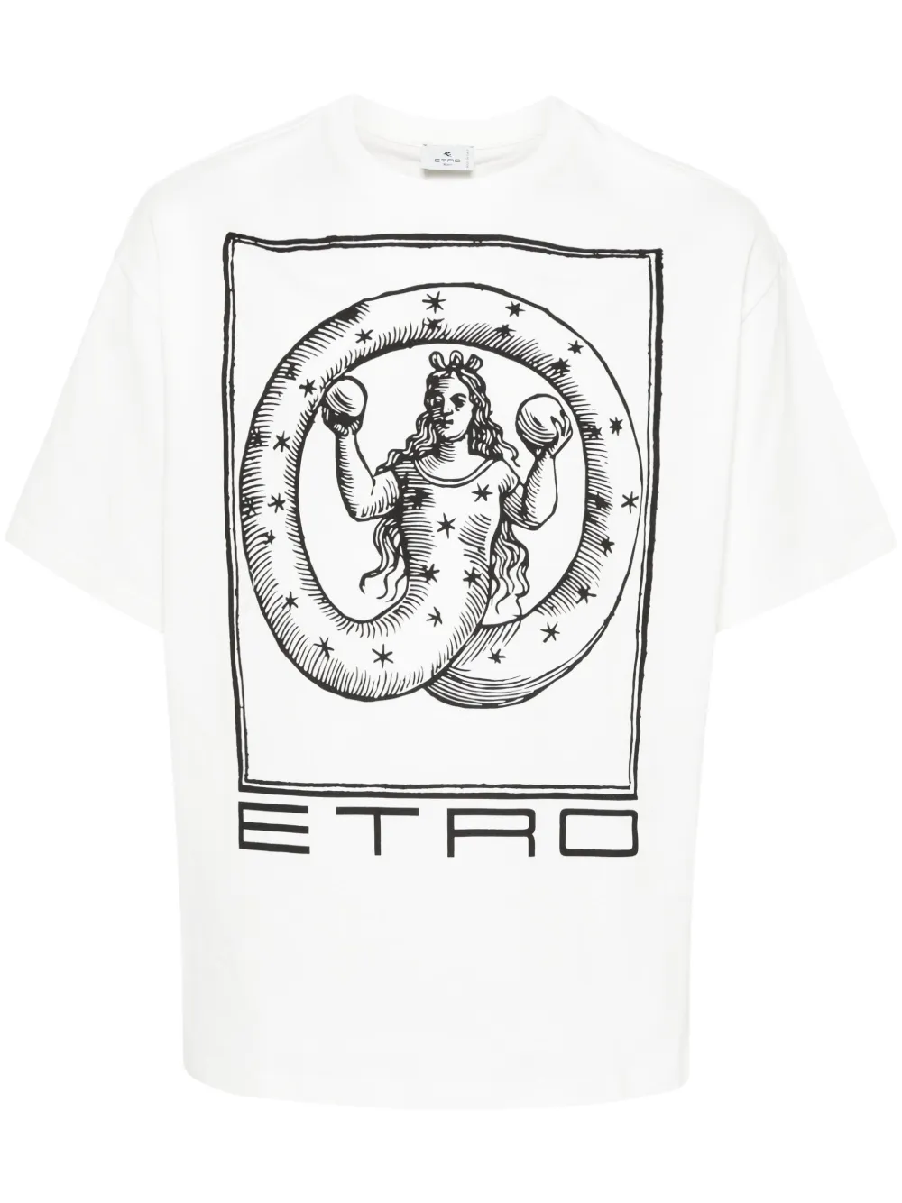

Футболка с графичным принтом ETRO, белый
