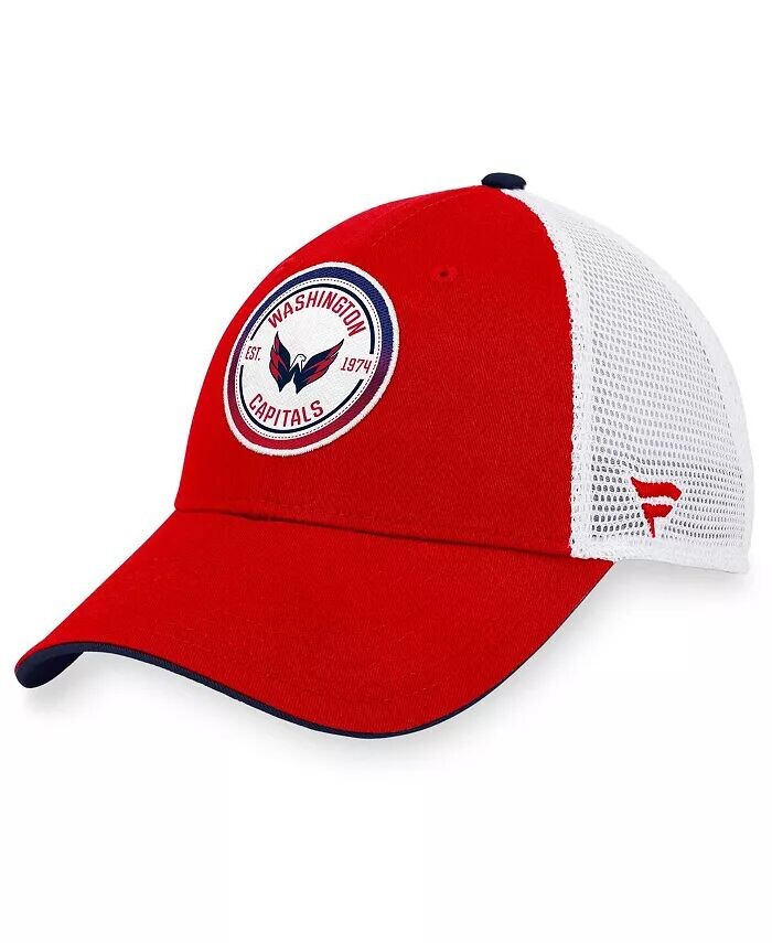 

Мужская красно-белая кепка Washington Capitals Iconic Gradient Trucker Snapback Fanatics