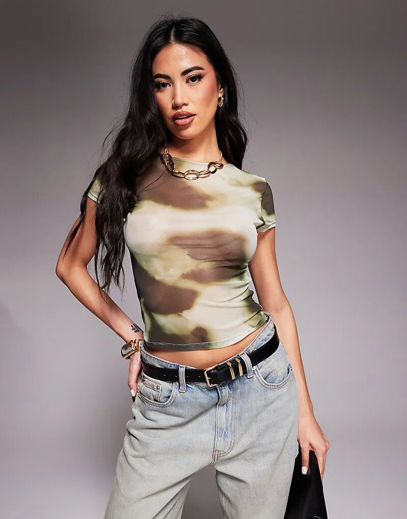 

Детская футболка ASOS DESIGN с абстрактным принтом, зеленая