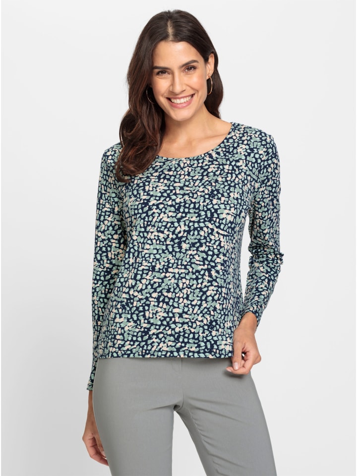 

Рубашка с принтом в темно-синем и нефритовом цветах WITT WEIDEN