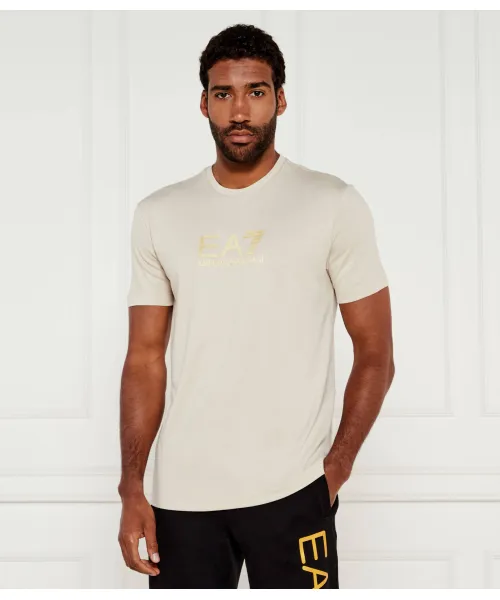 

Футболка Slim fit Ea7, бежевый