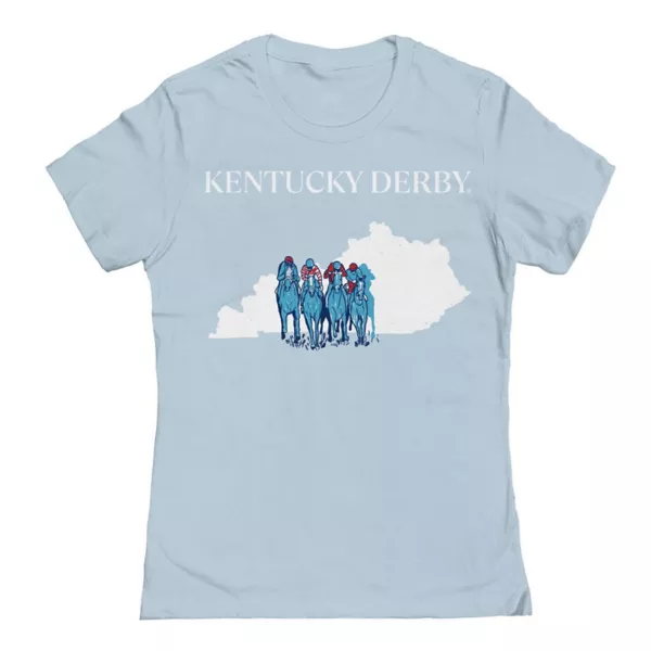 

Футболка с горизонтальным логотипом команды Juniors Kentucky Derby Unbranded, голубой