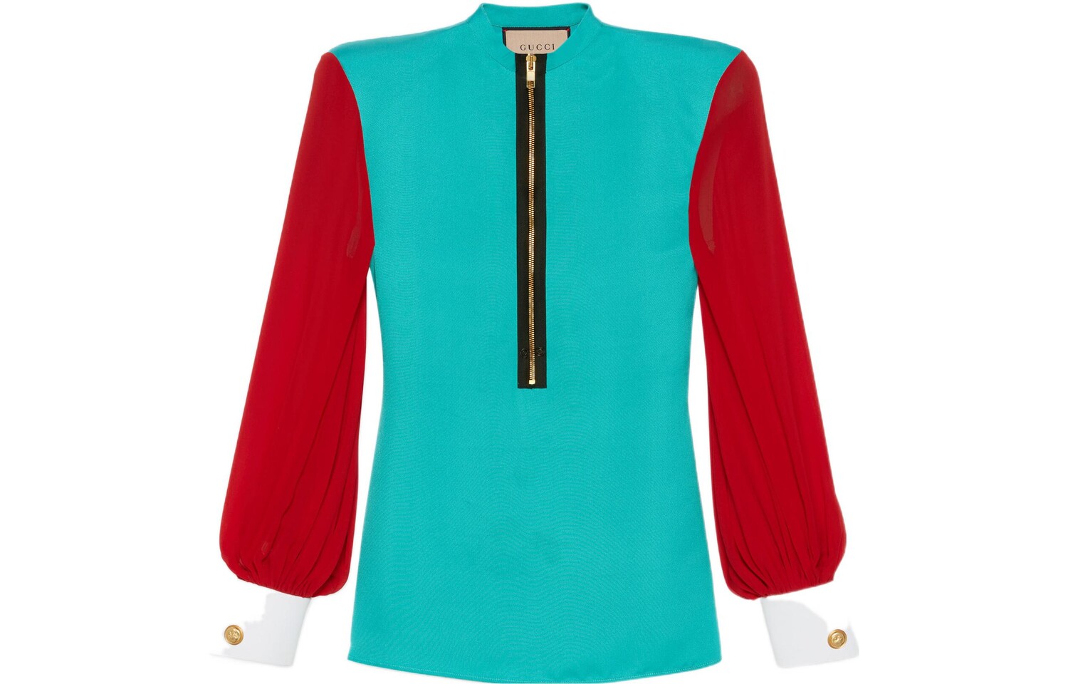Рубашка женская синяя Gucci — фото 2