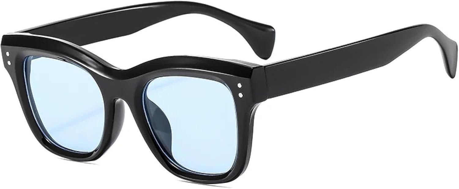 

Солнцезащитные очки с защитой от УФ-излучения UV400 | Заклепки "Кошачий глаз" | Для женщин и мужчин, для занятий спортом на открытом воздухе и вождения DSVIGF, Black Blue