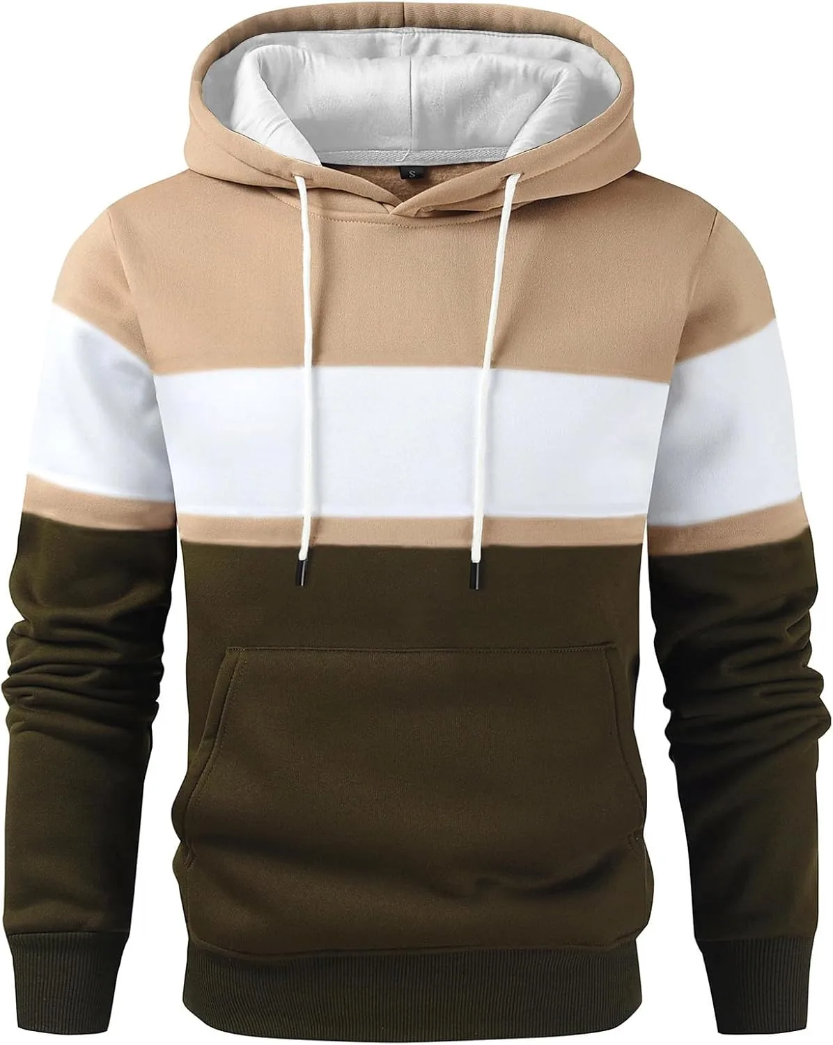 

Мужская толстовка Wenkomg1 с капюшоном, длинным рукавом и карманом, цветной блок, размеры M-4XL