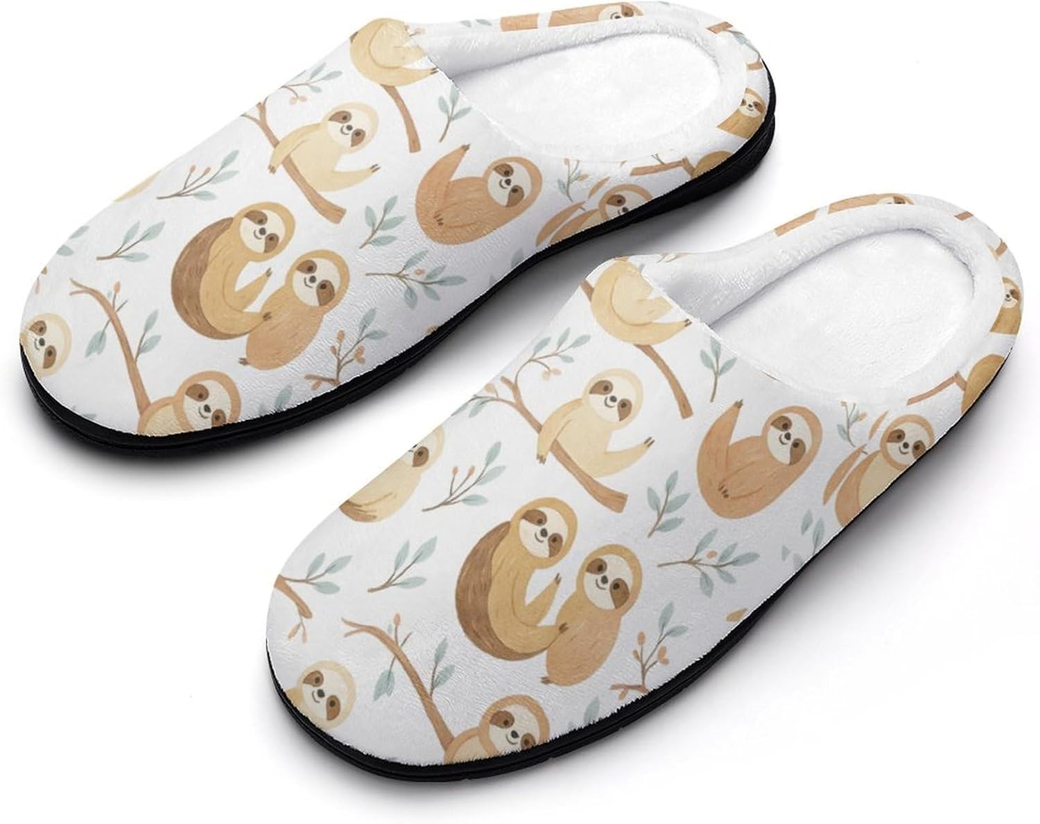 

Мужские хлопковые тапочки с рисунком красной панды и бамбука, для дома и улицы, теплые, уютные, мягкие, с нескользящей подошвой Daihanle