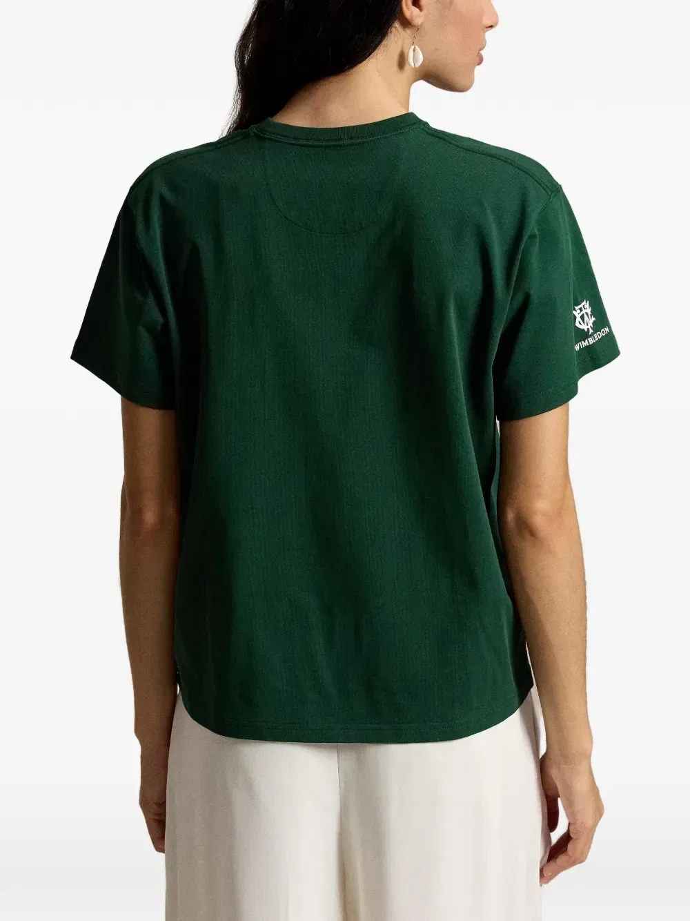 Футболка с принтом Wimbledon POLO RALPH LAUREN, зеленый — фото 4