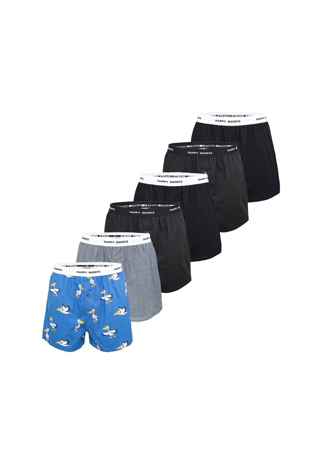

Боксерский микс HAPPY SHORTS, цвет Pelikan Solid Black Herren