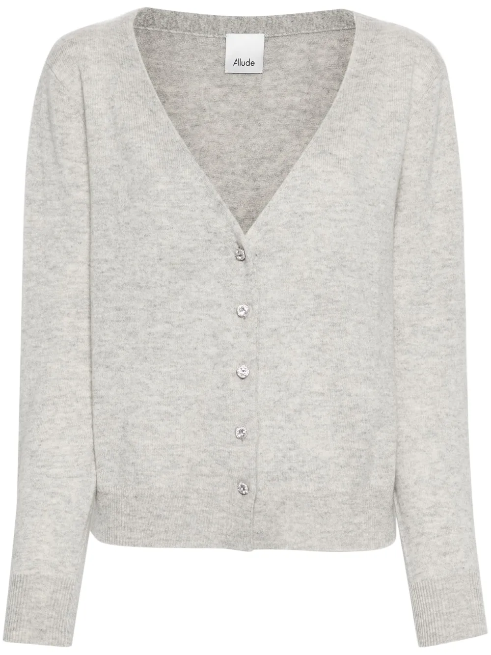 

Кардиган тонкой вязки с V-образным вырезом ALLUDE, серый