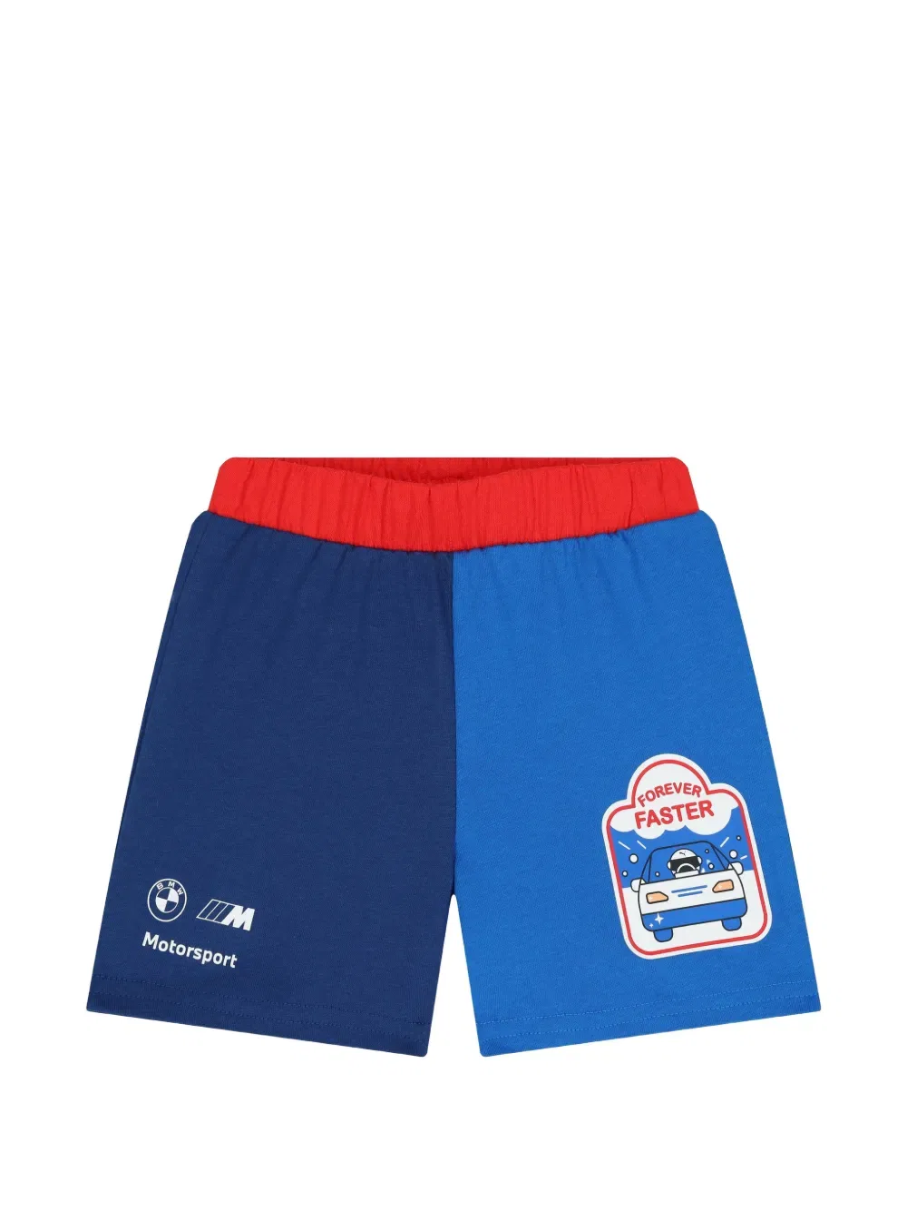 Комплект из футболки и шортов с графичным принтом Puma Kids, синий — фото 4