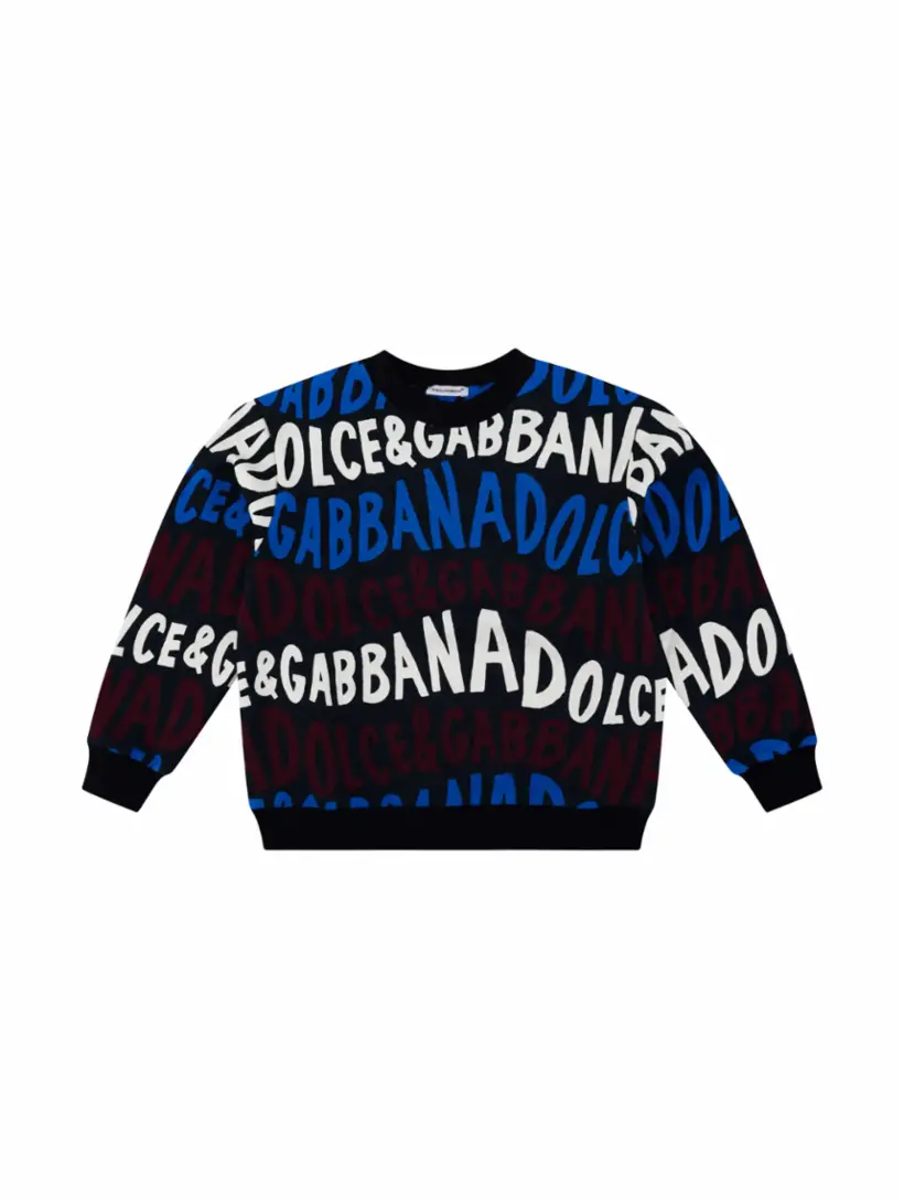 

Хлопковый свитшот с монограммой Dolce&Gabbana, мультиколор