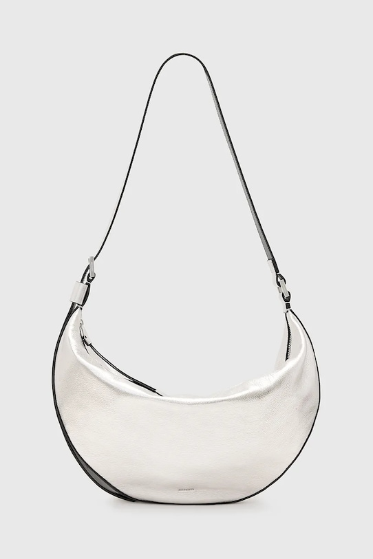

Кожаная сумка HALF Allsaints, серебряный