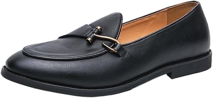 

Мужские классические кожаные лоферы, классические мокасины на толстой подошве, противоскользящие и износостойкие, для повседневной носки, вечеринок, вождения и делового стиля Zestrelax, черный