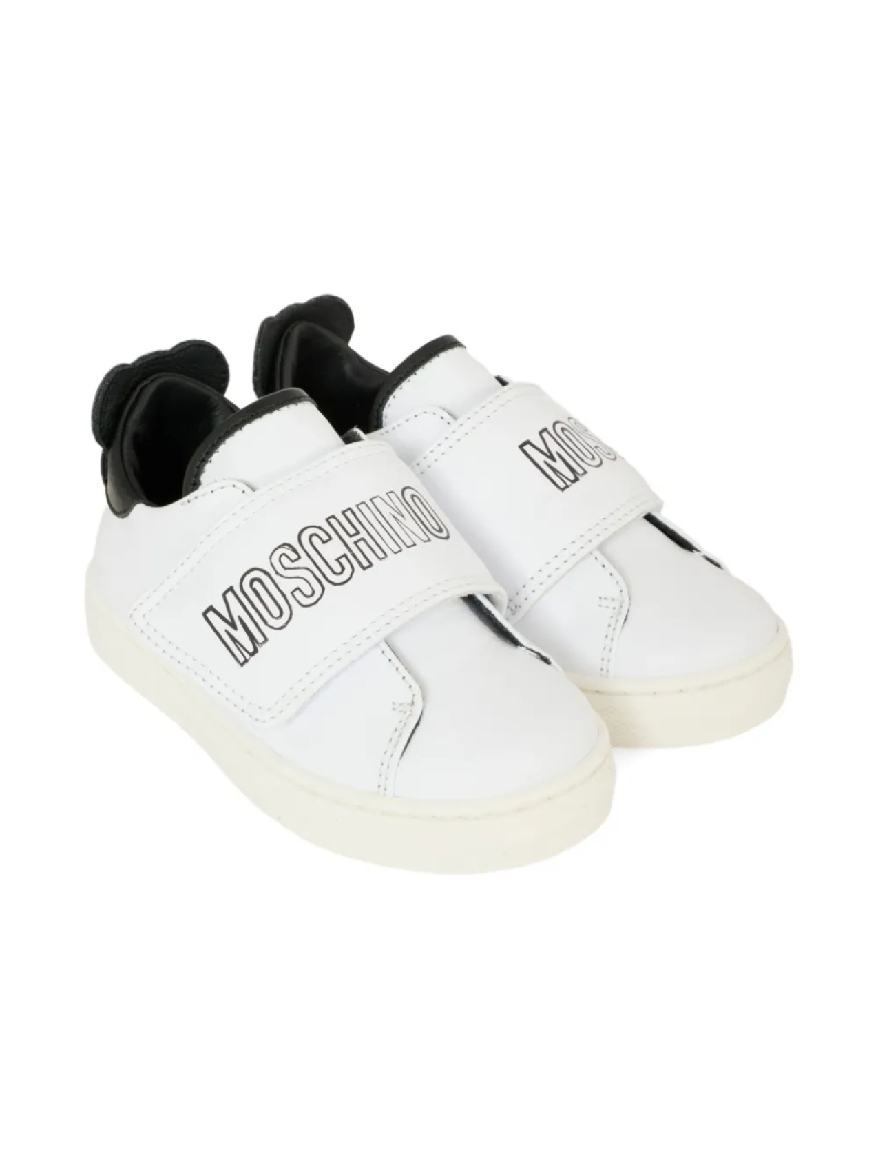 

Кроссовки Moschino Kids с ремешком-логотипом и плюшевым мишкой, белый