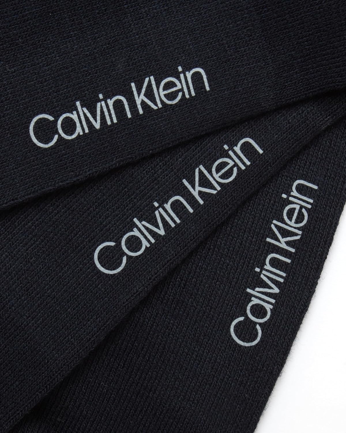 Мужские носки Calvin Klein под наряд - 3 пары дышащих хлопковых носков с узором для работы, бизнеса и официальных мероприятий, Dark Navy — фото 4