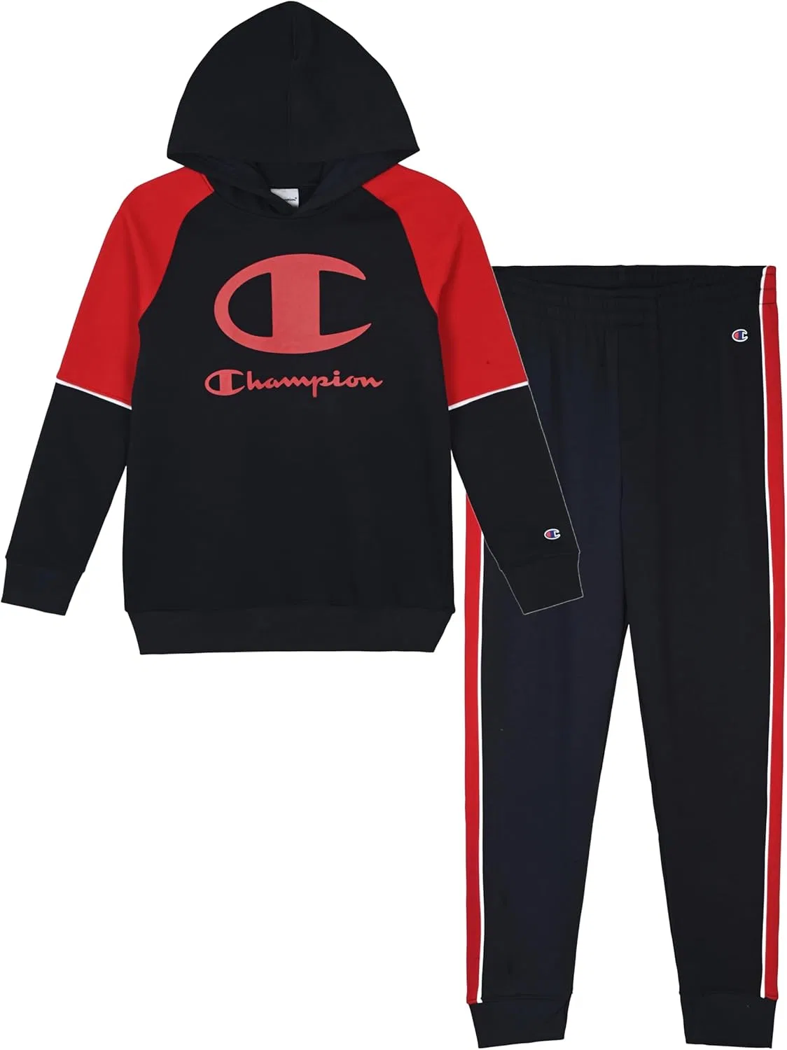Спортивный костюм Champion для мальчиков: флисовая толстовка с капюшоном и спортивные штаны, темно-синий