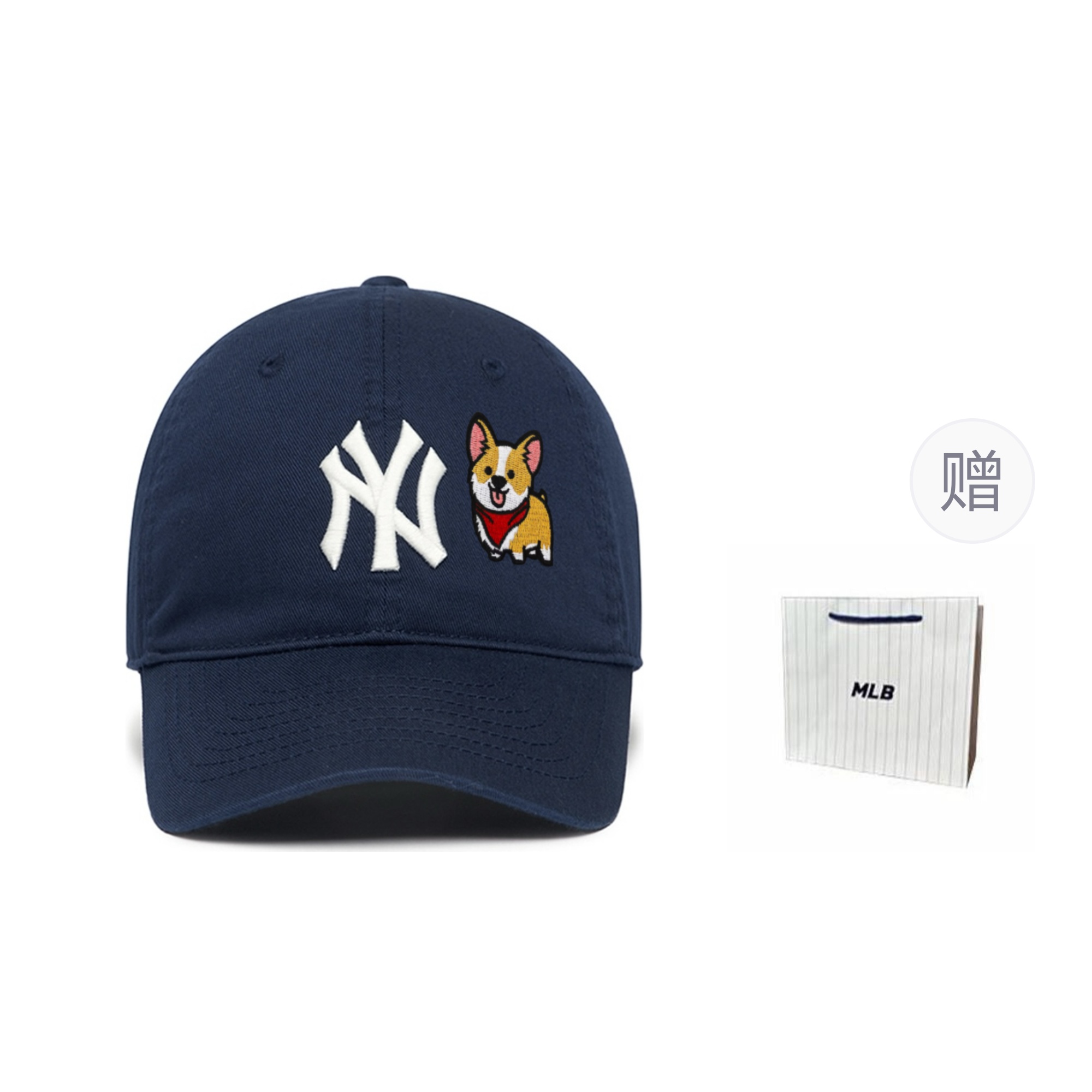 

MLB Хлопковая бейсболка унисекс темно-синяя, Shopping Bag