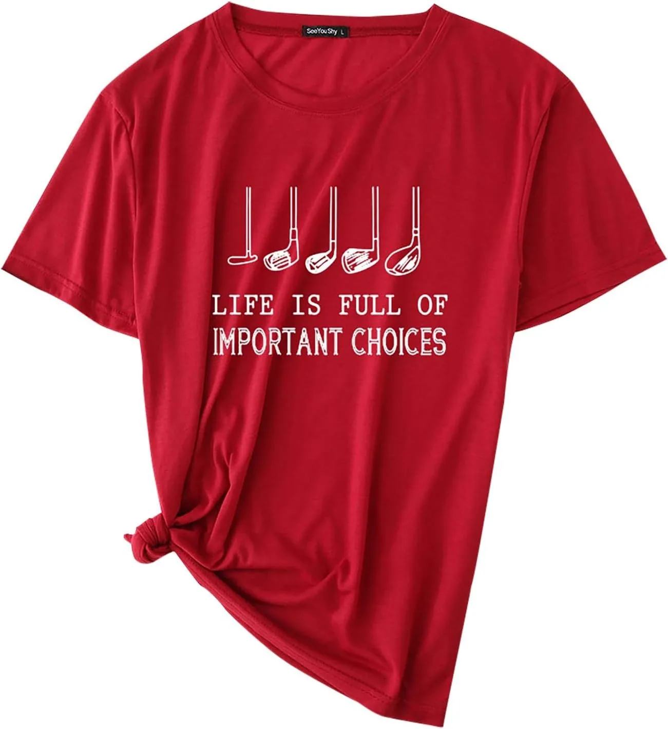 

Футболка с принтом Life is Full of Important Choices Sdeycui