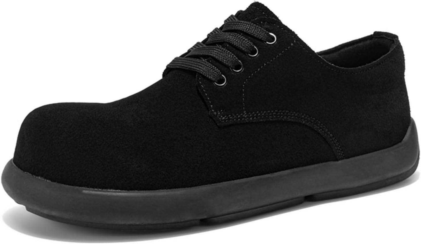 

Мужские замшевые повседневные туфли широкого размера - противоскользящие, с мягкой подошвой, легкие, для городской езды и активного отдыха, подошва с текстурированным протектором Lshwcift, черный