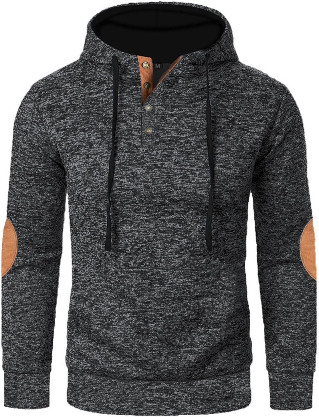 

Винтажный худи с длинными рукавами и застежкой на 1/4 пуговиц