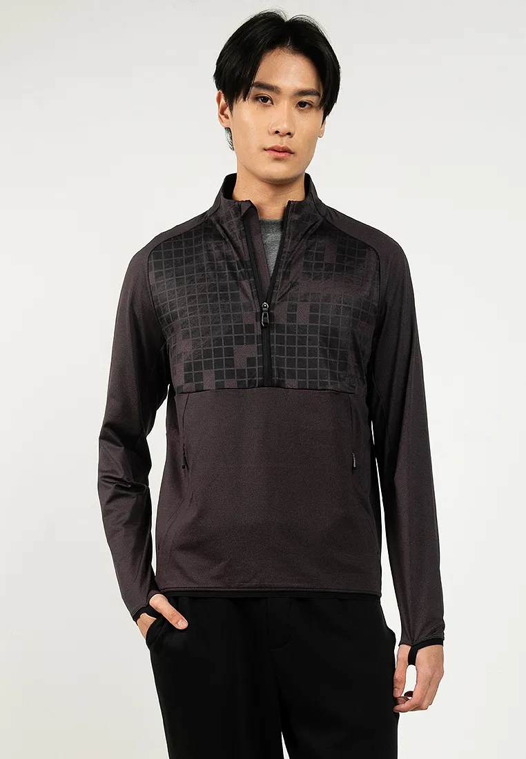 Толстовка ползунок, Active Half Zip, BOSS Green, фиолетовый