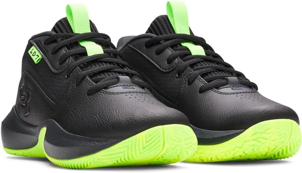 Баскетбольные кроссовки Under Armour для детей школьного возраста Lockdown 7, черный/металлик черный — фото 2