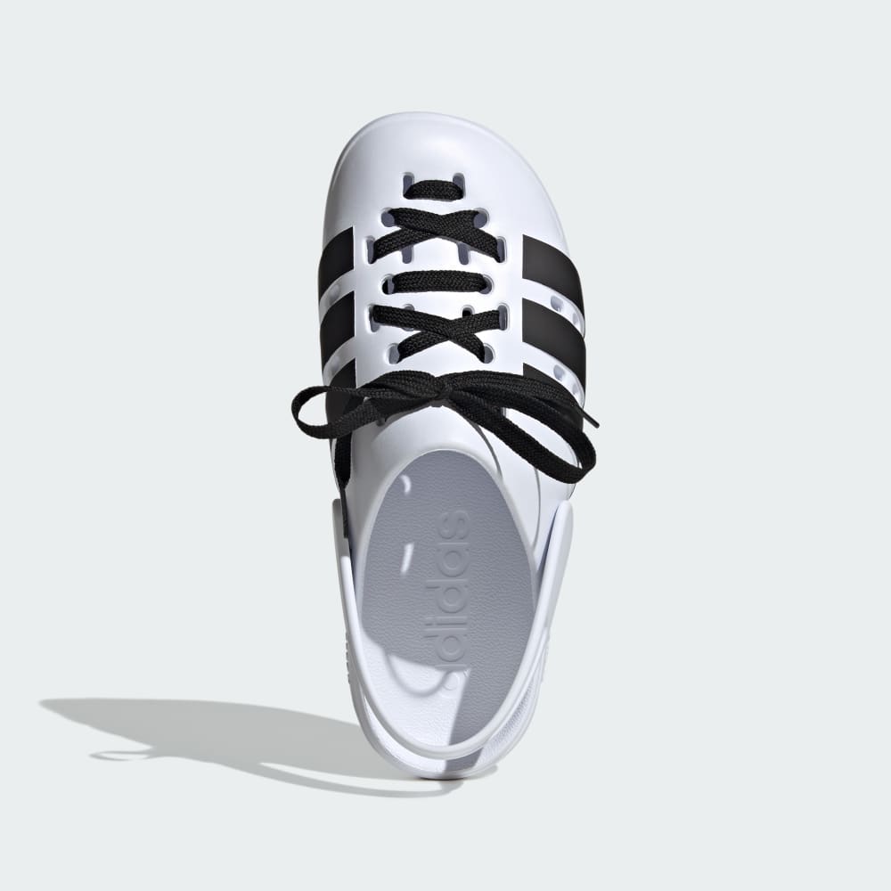Сабо Adidas Adilette Clog 2.0, цвет Cloud White/Core Black/Gold Metallic — фото 2